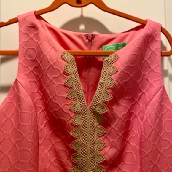 Pappagallo Bubblegum Pink and Gold Summer Dress Size 12 - Never Worn! - Picture 5 of 8